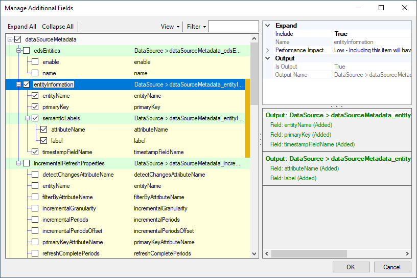 SSIS Dynamics 365 Customer Insights Source Component - Manage Additional Fields